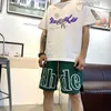 メンズショーツRhude Limited Summer Swim Short Short Knee Length Hip Hop High Street Sports Training Beach Pants Elastic Waist Mesh Sweatpants T3T8