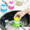 Kitchen Pot Dish Cleaning Brushes Utensils With Washing Up Liquid Soap Dispenser Household Accessories Wholesale Fy2678 Drop Deliver Dhuh9