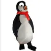 Performance Red Scarf Penguin Mascot Costume Halloween Fancy Party Dress Cartoon Character Outfit Suit Carnival Adults Size Birthday Outdoor Outfit