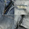 Jeans pour hommes Automne Trou lavé pour faire de vieux hommes Ins Tendance Side Slit Zipper High Street Pantalons longs