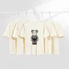 Gaojie Trendy Marke Little Bear Double Yarn Pure Cotton Violent Kaw Large Print Loose Short Sleeve T-Shirt