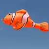 3d 2.45m سبعة ألوان Nimo Clownfish معلقة طائرة ورقية في الهواء الطلق طائرة ورقية مظلة مقاومة للماء ومقاومة للدموع ألعاب قابلة للنفخ 240116