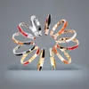 Fashion Bangle 8mm rostfritt stål charmarmband kvinnor lyxiga smyckesdesigner armband orange färg emaljgåva för LOVER2559924