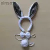 Bandeaux 1sat = 3 pièces enfants adulte lapin oreille bandeau ensemble noir rose blanc bleu déguisement déguisement poule fête gros lapin oreille bandeaux il YQ240116