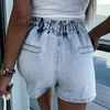 Frauen Shorts Frühling Sterne Perlen Dekoration Denim Frauen Geknöpft Kordelzug Dünne Kurze Hosen Sommer Mode Tasche Strand Mujer