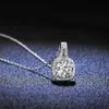 S Pure Moissanite Necklace Sier Women's T-family Square Diamond Pendant Jewelry