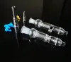 Mini piccoli collezionisti Nector 10mm 14mm Joint NC Kit Oil Dab Rigs Tubi per fumatori in vetro con chiodo in titanio e plastica Keck NC12 LL