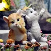 芝生ランプ屋外ソーラーライトバタフライ猫樹脂アクセサリー幼稚園中庭の置物装飾ガーデンバルコニー彫刻クラフトYQ240116