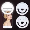 Selfie Lights 2023 USB Charge LED Pierścień selfie światło Lekkie telefon komórkowy Lampa Selfie Lampa przenośna telefon komórkowy Luminous Pierścień Pierścień LED Lightl240116