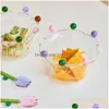 5Inch Glass Bowl Salad Cute Crown Fruit Plate Dish Snack Candy Cake Ice Cream Cup Microwave Oven Bakware Drop Delivery Dh4Hu