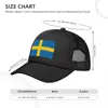 Kapity spersonalizowane flaga szwedzkiej czapki baseballowej kobiety Regulowane streetwearu Hat Trucker Hat