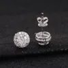 Gioielli leggeri Orecchini con pietre preziose Orecchini con diamanti Moissanite da 5 mm Oro bianco 10 carati 14 carati per le donne Regalo di moda Party Classi