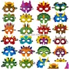 Masques de fête 24 pcs dinosaure feutre matériel Dino fournitures décoration différents types pour Halloween Noël anniversaire 230225 Drop Deli Dht9H