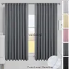 Curtain Blackout Curtains for Living Room Darkening Functional Heading Solid Bedroom Curtains Ready-made Thermal Insulated Window Drapesvaiduryd