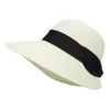 Chapeau d'herbe printemps/été nouveau jeu de loisirs chapeau de plage tissé femmes coréen chapeau de soleil en plein air parasol et chapeau de protection solaire