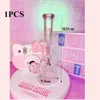 Wholesale New Design H25cm Pink Cute Kitty Printing Smoking Glass Bong Pipe/Glass Beaker Bong Pipe/10inch Water Bong Hookah Pipes