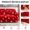 Christmas Sofa Cover Stretch Slip Covers Plastic Furniture Protector Spandex Couch for Party el Banquet 240115