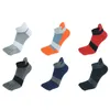 Herrstrumpor Fem finger Ankle Sport Bomull Mens randiga nät andningsformande anti-friktion No Show med tårna EUR39-47