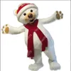 Costumes de mascotte d'ours polaire de taille adulte, tenue de personnage de dessin animé, costume de carnaval, taille adulte, Halloween, fête de noël, costumes de carnaval