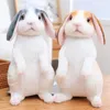 Lindo Conejo de Pascua Decoraciones para el hogar Mesa de Primavera Nórdica Estatuilla Adornos Muñeco de Peluche Feliz Día 240116