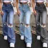 Femmes Jeans Skinny femmes taille haute Denim noir Stretch Sexy crayon maman pantalon élastique Slim Leggings Streetwear hanche pantalon évasé 240113 YWZ1