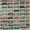 Band Rings Natural Agate Band Ring Fashion Various Colors Retro Personality Ornaments Men And Women Bracelet Rings Wedding 1 2Yr K2B Dhfiw