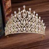 Collane Kmvexo Multistrato Goccia Re Reale Corona di nozze Sposa Diademi Gioielli per capelli Diadema di cristallo Accessori per spettacoli di feste di ballo