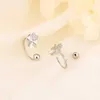 Stift Silberfarbe hypoallergene Zirkonknorpelstock Ohrring 925 Silbernadeln Ohrringe für Frauen Helix Conch Tragus Piercing D240426