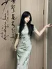 Etnisk kläder kinesisk stil cheongsam modifierade unga flickor party garceful sexig orientalisk qipao klänning retro kjol