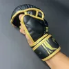 Profesyonel MMA yarım parmak boks eldivenleri kalınlaşmış sanda muay thai dövüş eğitim eldivenleri boks eğitim aksesuarları240115