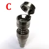 Universele Domeless 6 in 1 Titanium Nagels GR2 TI Nagel Glazen Waterpijpen Waterleidingen Dab Rigs Gereedschap 10mm 14mm 18mm Gezamenlijke Mannelijke en Vrouwelijke