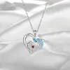 Delikat Dolphin Personlig graverad 2-8 Namn Halsband Anpassad hjärthänge med Birthstone Christmas Gifts för mamma Family 240115