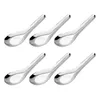 Ensembles de vaisselle 50pcs cuillères à soupe en acier inoxydable table épaisse servant une cuillère pour le restaurant à domicile 13x42cm