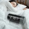 Bordsklockor digital väckarklocka led elektronisk projektor klocktid projektion sovrum sovrum automatisk bakgrundsbelysning 180 ° rotation