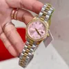 골드 여성 시계 최고 브랜드 28mm 디자이너 손목 시계 여성 발렌타인 크리스마스 어머니의 날 선물 선물 스테인리스 스틸 밴드 시계를위한 다이아몬드 레이디 시계