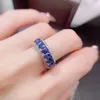 Cluster Rings SHILOVEM 925 Sterling Silver Natural Sapphire Fine Jewelry Women Wedding Gift Wholesale Send Necklace 3 4mm 0304222agl