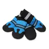 Vêtements de chien 4pcs / set confortables grandes chaussures imperméables pour chiens de taille moyenne réfléchissantes Labrador Greyhound bottes mascottes fournitures Buty Dla Psa