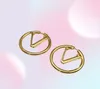 Diseñador colgante anillo de oreja Stud Big Circle Hoop para mujeres Pendiente Luxurys Diseñadores Letra V Stud Pendientes Gift4297741