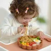 Tassen Gerichte Utensilien Großhandel Sicherheit Silikon Baby Geschirr gemischte Farbe Tierförmige Schüssel BPA kostenlos umweltfreundlich