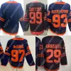 97 Connor McDavid Jersey 99 Wayne Gretzky 29 Leon Draisaitl 93 Ryan Nugent-Hopkins 91 Evander Kane 36 Jack Campbell Chandails de hockey Orange Wh