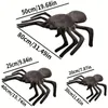 Araignée noire géante, Animal en peluche Super doux, Vintage Holloween, animaux en peluche réalistes, décor de chambre d'araignée, 240115