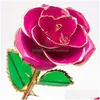 24K Gold getauchte Rose mit langem Stiel, langlebig, echte Rosen, Party, romantisches Geschenk für Valentinstag/Muttertag/Weihnachten/Geburtstag, andere Festlichkeiten Dhn5G