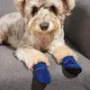 Scarpe impermeabili per cani Abbigliamento Design anti-slip Griglia Fashion Grid Facile da pulire Stivali da pet per cuccioli per la protezione comodi materiali resistenti