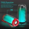 Portable Speakers T G New BT V5.3 TWS Pairing Portable Wireless Bluetooth Speakers Colorful Lights Outdoor Small Subwoofer Built-in Radio YQ240116