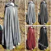 Blondewig Hoodie Anime Dames Middeleeuwse Mantel Kapmantel Vintage Gothic Cape Effen Jas Lange Geul Halloween Cosplay Kom Overjas Dames Thema Lekker Knorretje 44