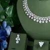 4 pièces brillant cubique zircone nigérian africain luxe mariée mariage fête ensemble de bijoux pour femmes robe accessoires N-136 240115