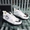 Luxury Designer Scarpe Plein Casual Sneakers Mens Cowhide Patchwork Color Contrast Soft Sole Shock Absorption Outdoor Daddy Shoes