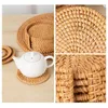 Table Mats Woven Heat-Resistant Pot Holder Decorative Dinner Plate Mat And Pads For Farmhouse Decor Kitchen Restaurant