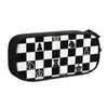 Cosmetic Bags Fashion Chess Cute Pencil Case Boys Gilrs Big Capacity Chessboard Game Box Students Stationery