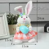 Easter Bunny Gnome med LED -lampor stora kaninprydnader för hemmakontoret Spring Party Hanging Ornament 240116